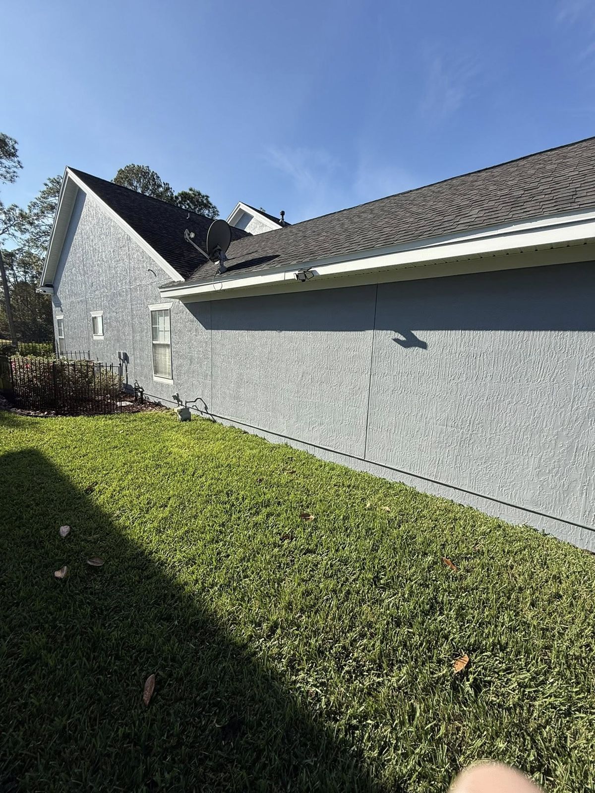 Another view of a finished residential exterior repaint in Jacksonville, FL